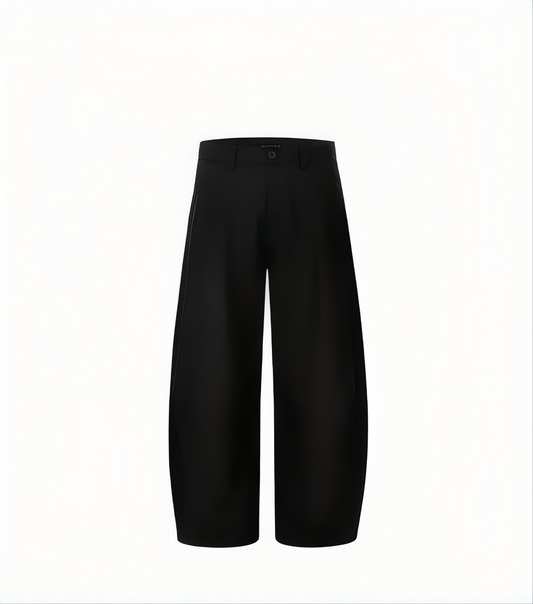 26SS Fall High Waist A‑Line Curved‑Leg Tailored Pants Draped Slimming Commuter Trousers