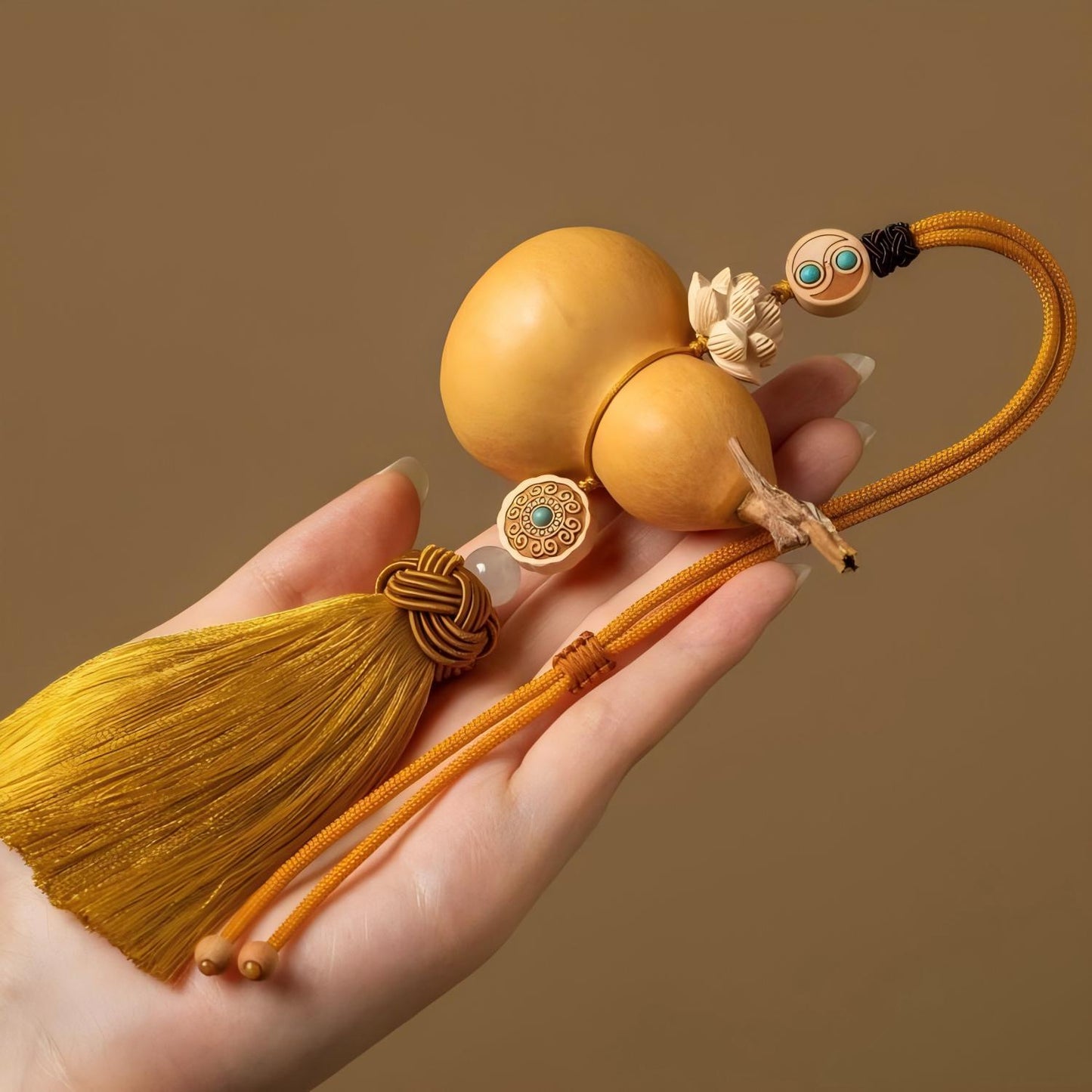 Natural Gourd Tassel Pendant