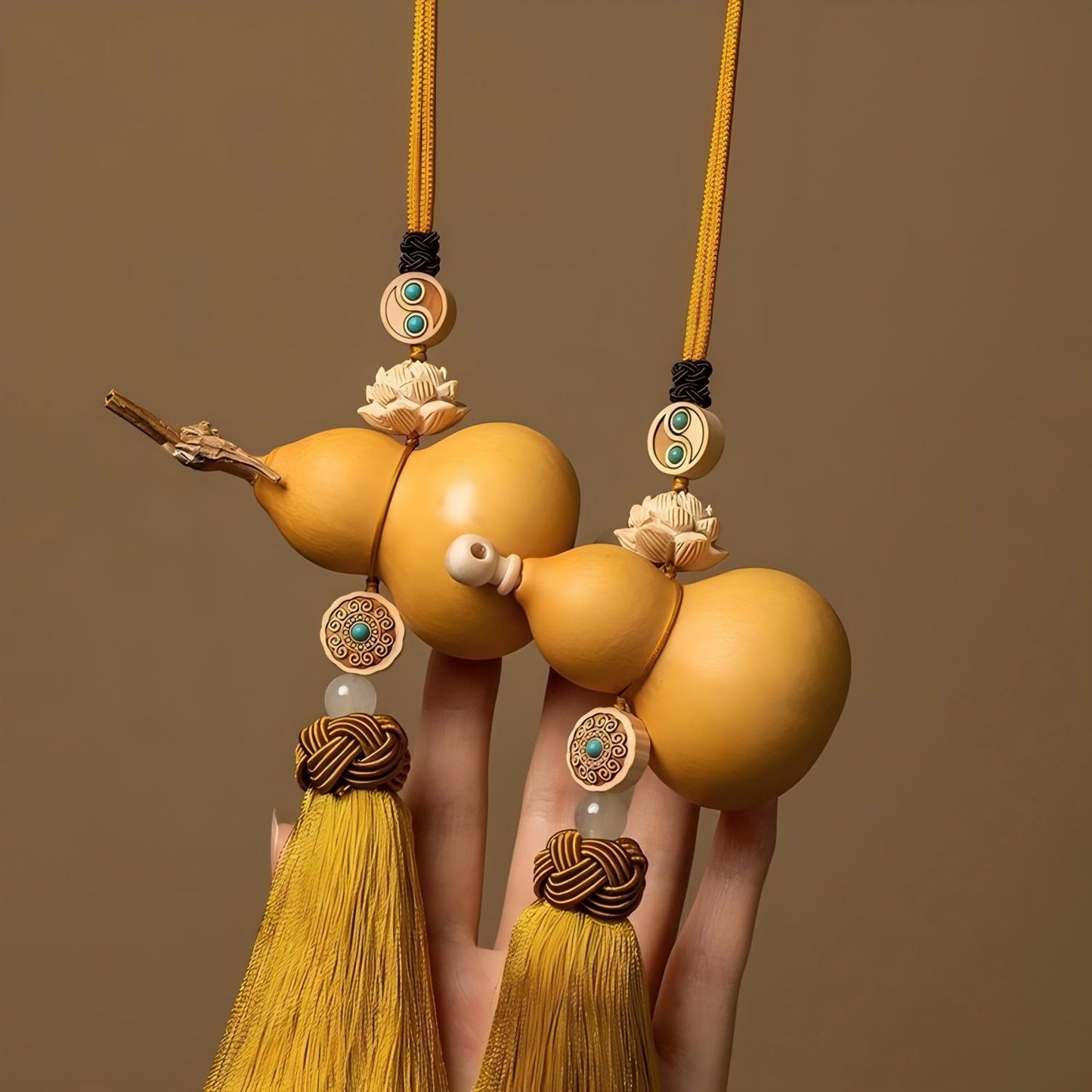 Natural Gourd Tassel Pendant